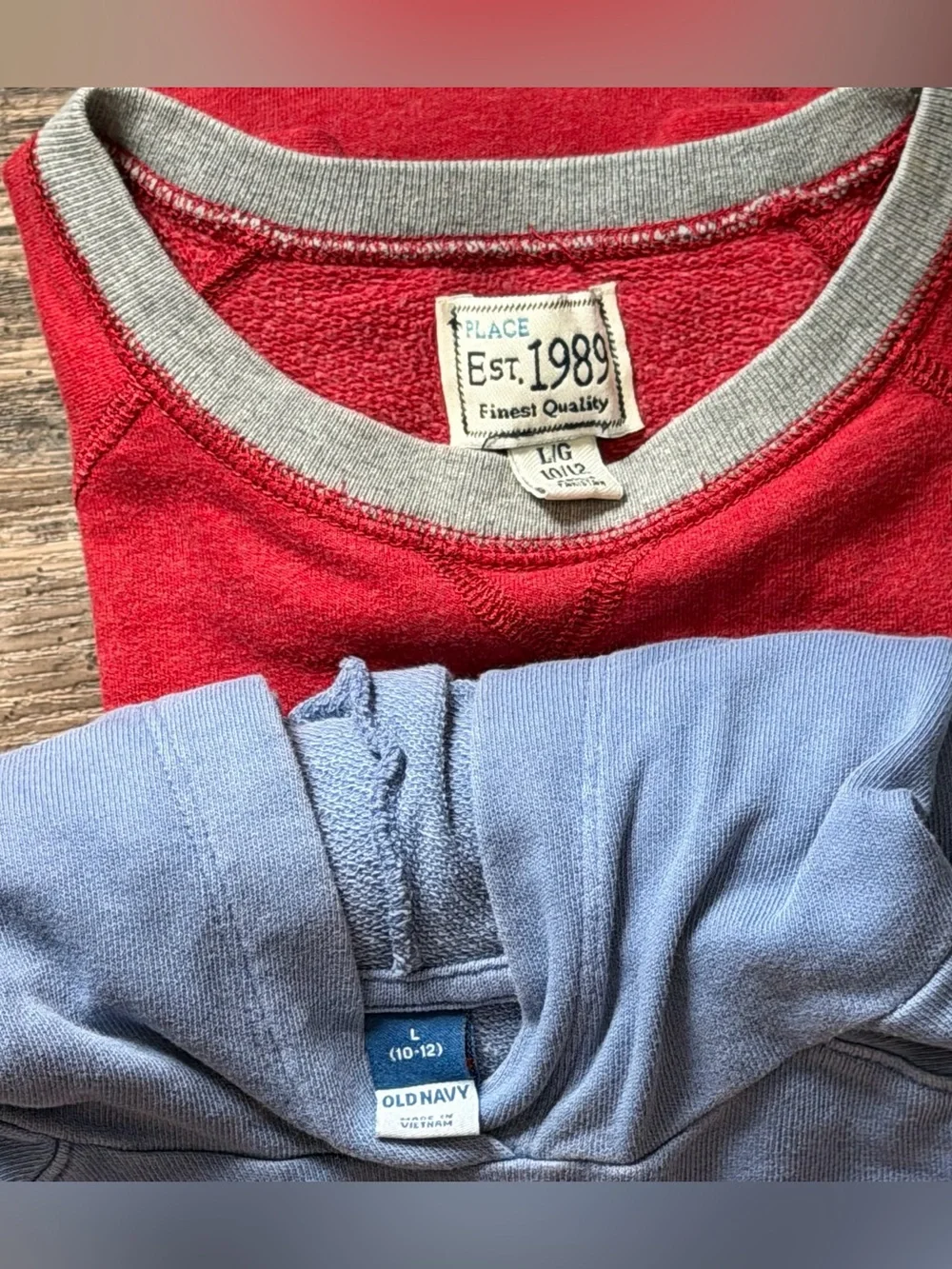 Lot of 4 long sleeve hoodies sweatshirts boys L 10-12 Old Navy children’s place